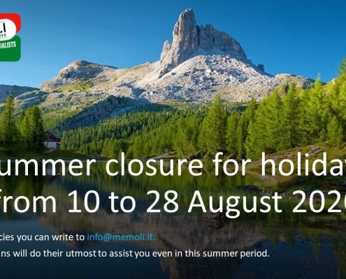 Summer closure for holidays from 10 to 28